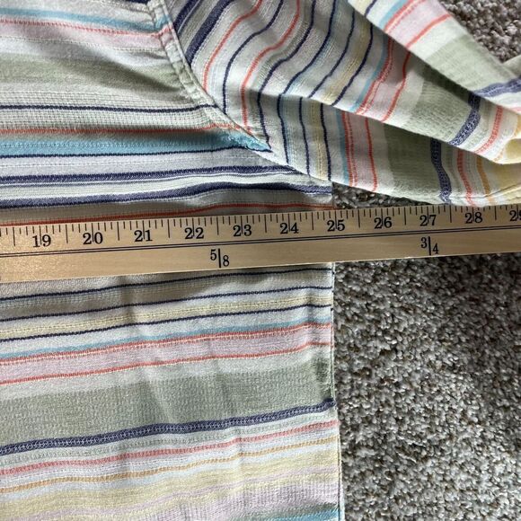 Carbon 2 Cobalt Shirt Adult Large Striped Cotton Button Up Preppy Casual Mens - Picture 8 of 11